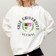 Damen Oversized Sweatshirt mit Universitätsemblem und lässigem Schnitt