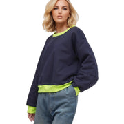 Damen lässiger Sweatshirt mit kontrastierenden Bündchen und modernem Schnitt
