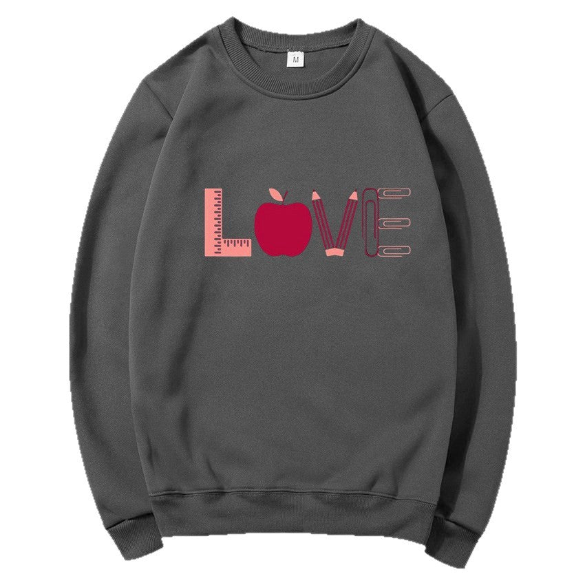 Damen Sweatshirt mit kreativem Love-Motiv