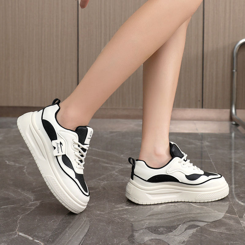 Damen modische chunky Sneakers mit atmungsaktivem Obermaterial und bequemer Dämpfung