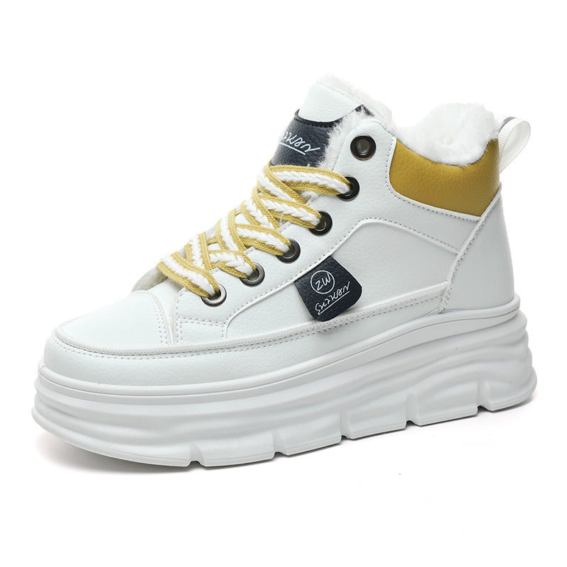 Damen Winterliche High-Top Sneakers mit luxuriösem Fleece-Futter