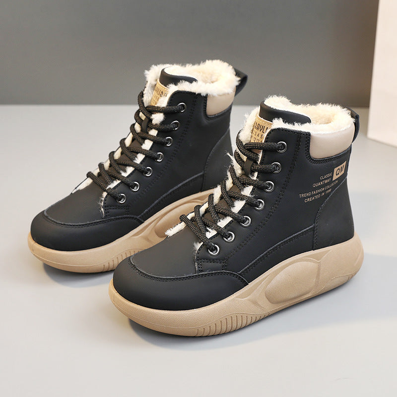 Damen modische Winterstiefel mit kuscheligem Fleece-Futter und rutschfester Sohle