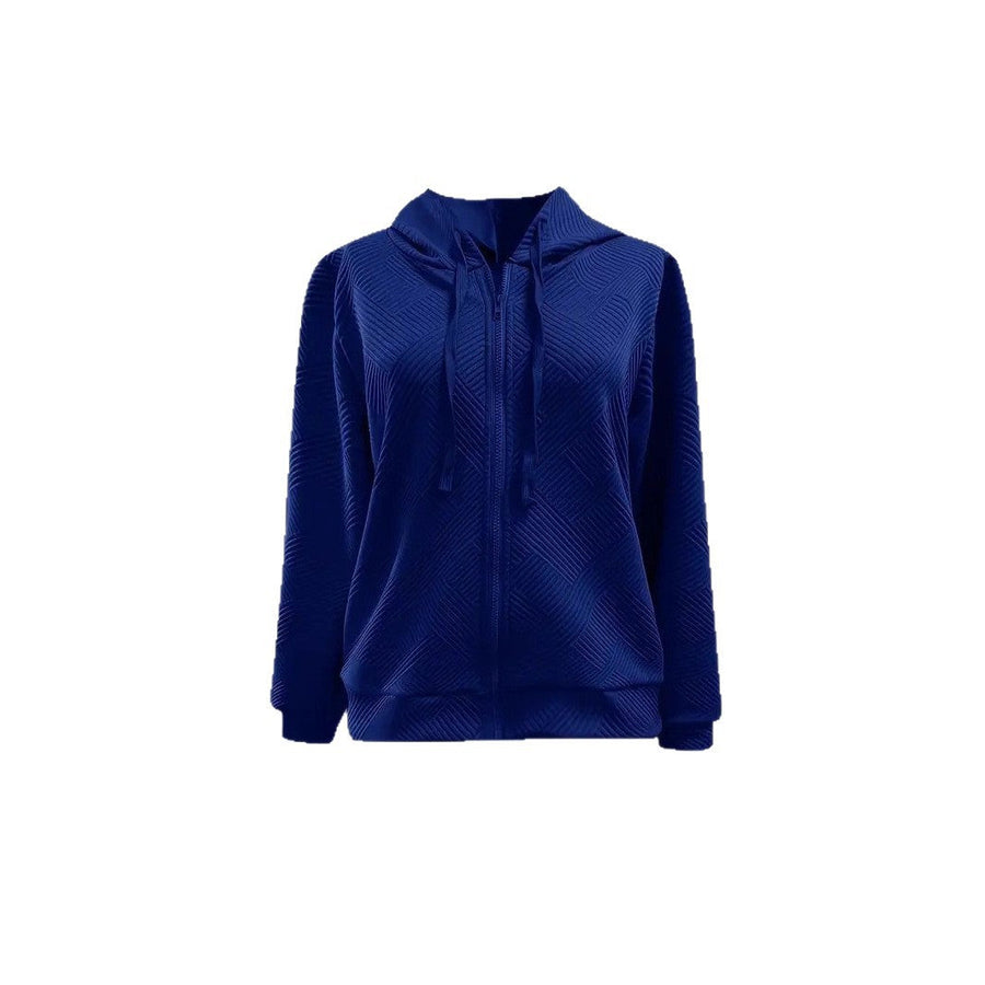 Damen Sportliche Kapuzenjacke mit strukturiertem Design und praktischen Taschen