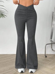 Damen Hochtaillierte Bootcut-Hose