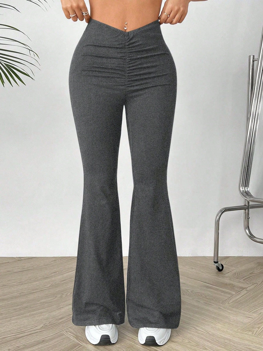 Damen Hochtaillierte Bootcut-Hose