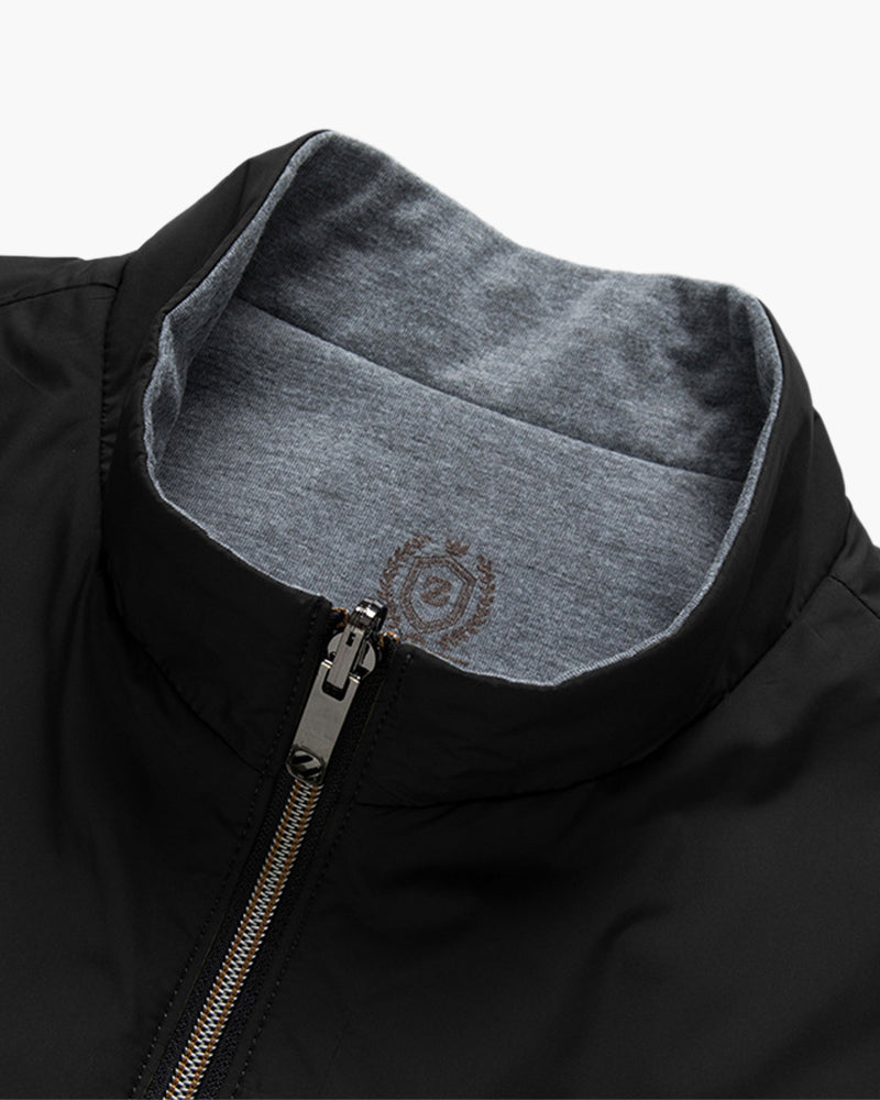 Luka | Schlank geschnittene Bodywarmer Schwarze Zip up Weste