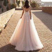 Heidi-Mode | Elegantes Hochzeitskleid Stickerei Langer Rock