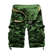 Herren Camo Cargo-Shorts mit mehreren Taschen und verstellbarem Bund Heidi-Mode