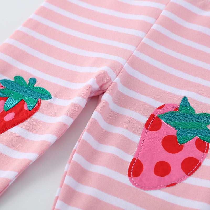 Mädchen Leggings mit fröhlichem Erdbeer-Design Drune