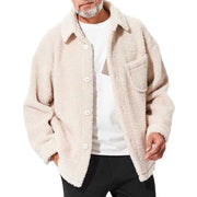 Herren kuschelige Fleecejacke mit praktischem Taschen-Design Aliams
