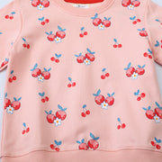 Mädchen Sweatshirt mit fröhlichem Kirsch-Design Drune