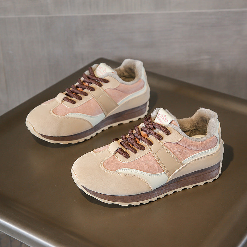 Damen Komfortable Winter Sneakers mit weichem Fleecefutter