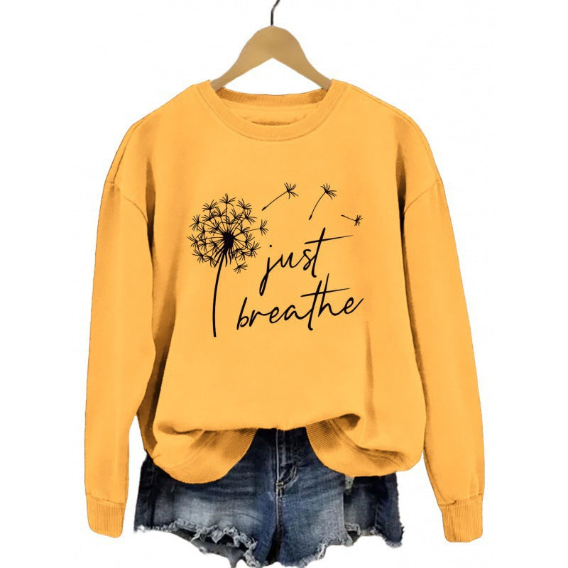 Damen Sweatshirt mit inspirierendem Pusteblumen-Motiv
