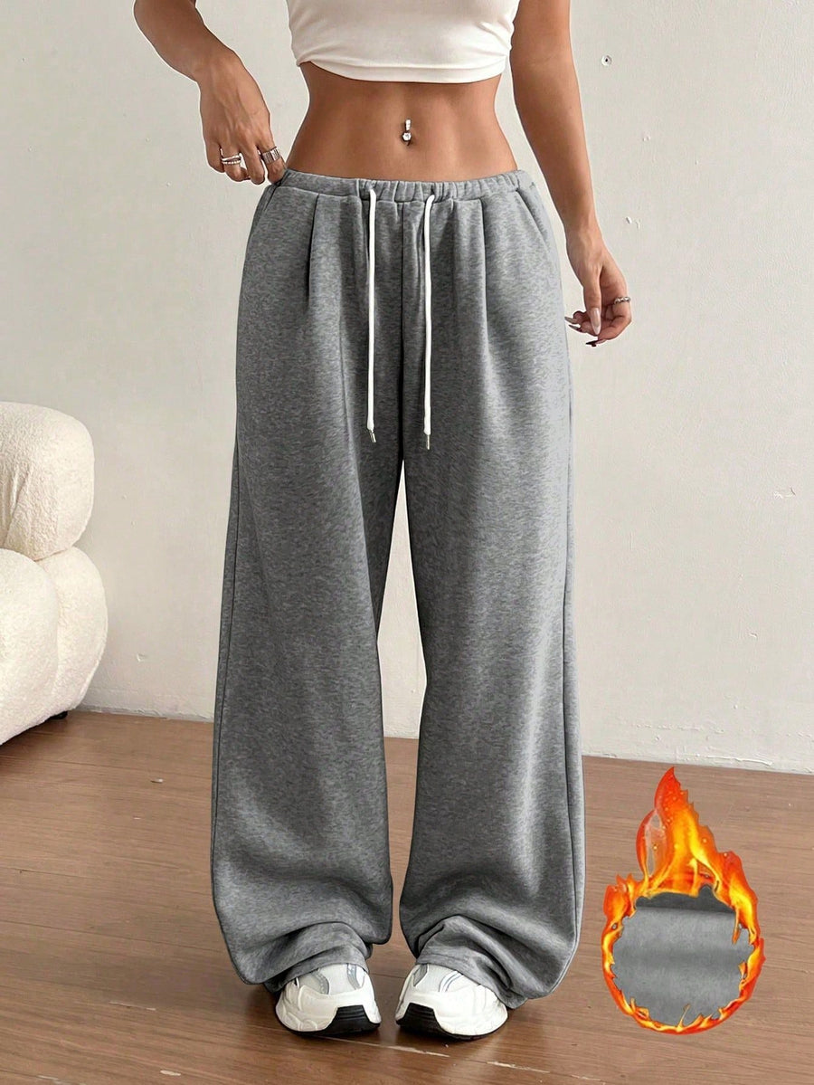 Damen bequeme Sweathose mit lässigem Schnitt und seitlichen Eingrifftaschen
