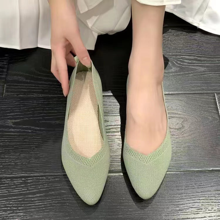 Damen elegante und atmungsaktive Ballerinas mit flexiblem Fußbett Heidi-Mode