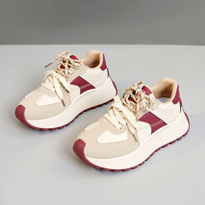 Damen Sportliche Plateau Sneakers mit atmungsaktiver Polsterung