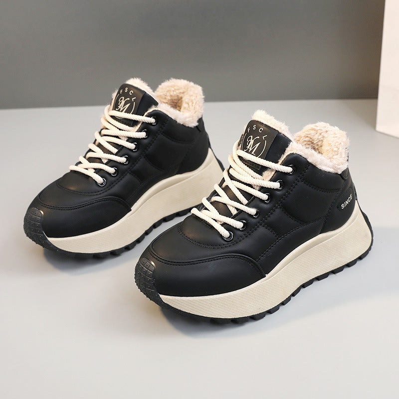 Damen gefütterte High-Top Sneakers mit rutschfester Sohle