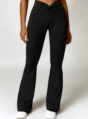 Elena | High-Waist Bootcut Leggings mit Taschen