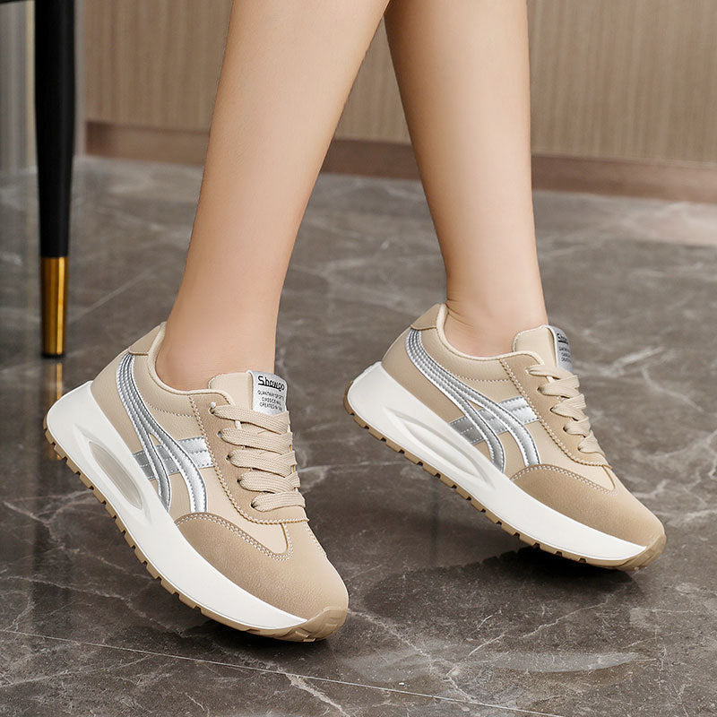 Damen Modische Sneaker mit attraktivem Plateau und atmungsaktivem Obermaterial