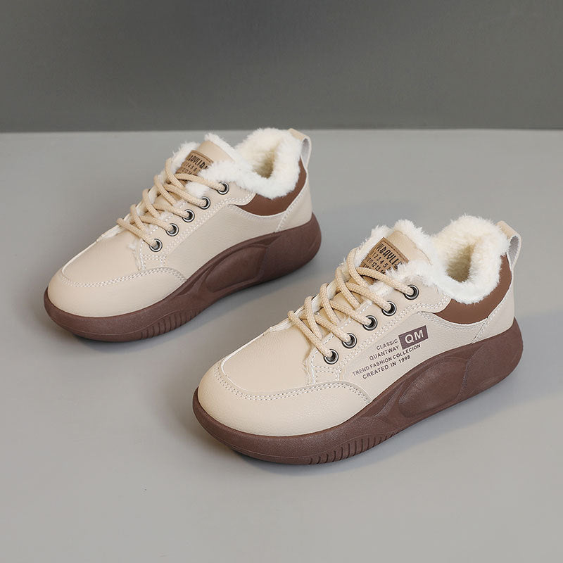 Damen warme Winter Sneakers mit weichem Fleece-Futter
