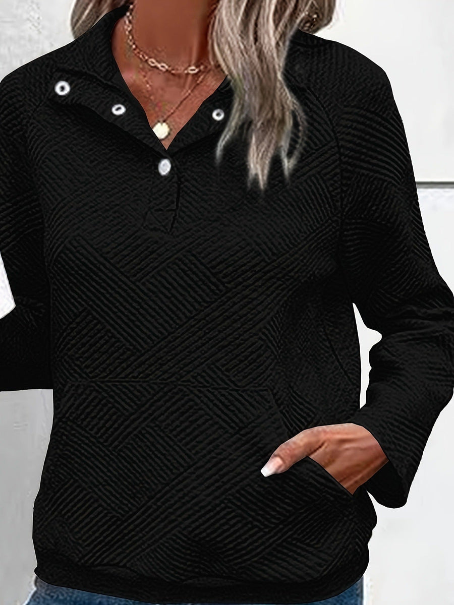 Damen Stepppullover mit durchgehendem Reißverschluss und praktischen Taschen