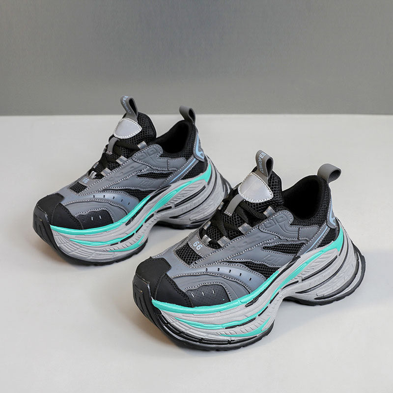 Damen Sportliche Chunky Sneakers mit ergonomischer Dämpfung und atmungsaktiver Mesh-Oberfläche