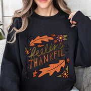 Damen Sweatshirt mit buntem Herbstmotiv und inspirierendem Schriftzug