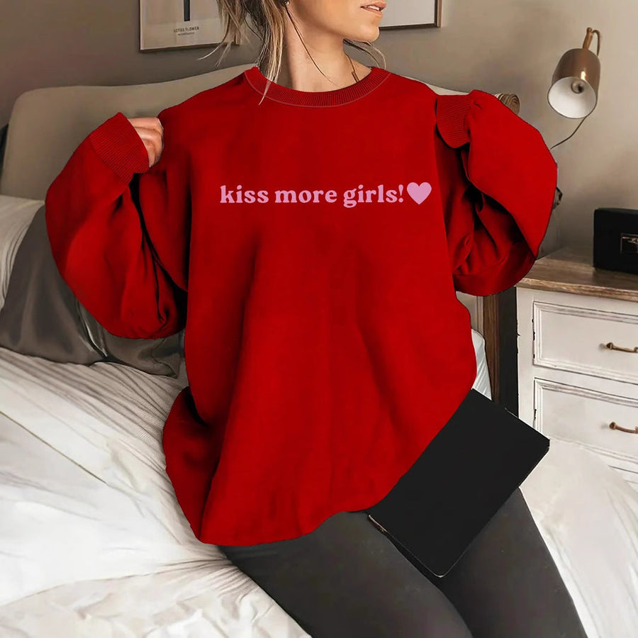 Damen Sweatshirt mit inspirierendem Schriftzug und lässiger Passform