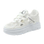 Damen Sportliche Plateau Sneakers mit atemberaubendem Design und verstellbarem Klettverschluss