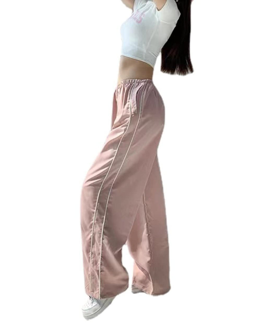 Damen Sportliche Hose mit weitem Schnitt und elastischem Bund Heidi-Mode