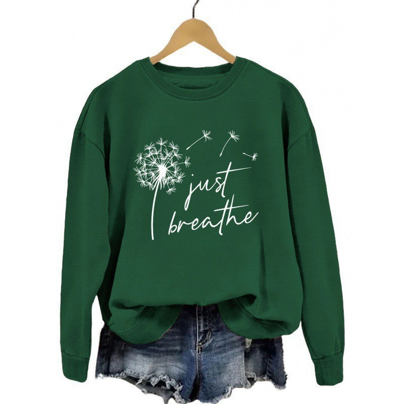 Damen Sweatshirt mit inspirierendem Pusteblumen-Motiv