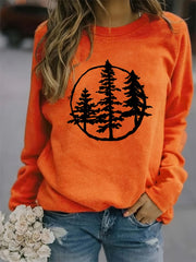 Damen Sweatshirt mit coolem Naturmotiv und lässigem Schnitt