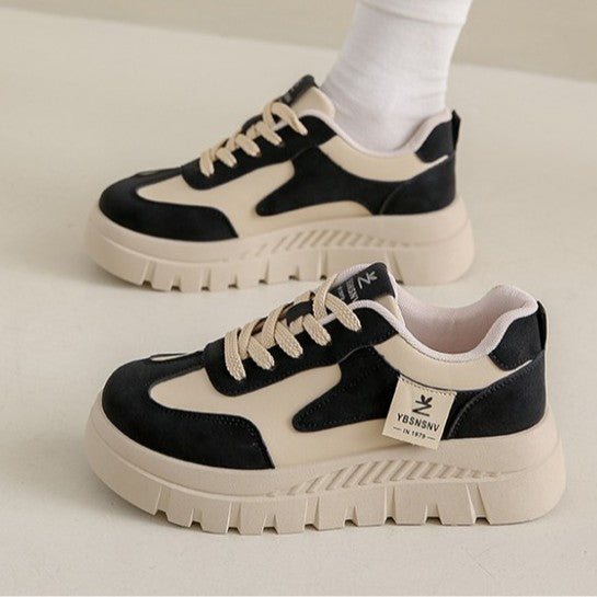 Damen Sportliche Plateau-Sneakers mit komfortabler Polsterung und robustem Obermaterial