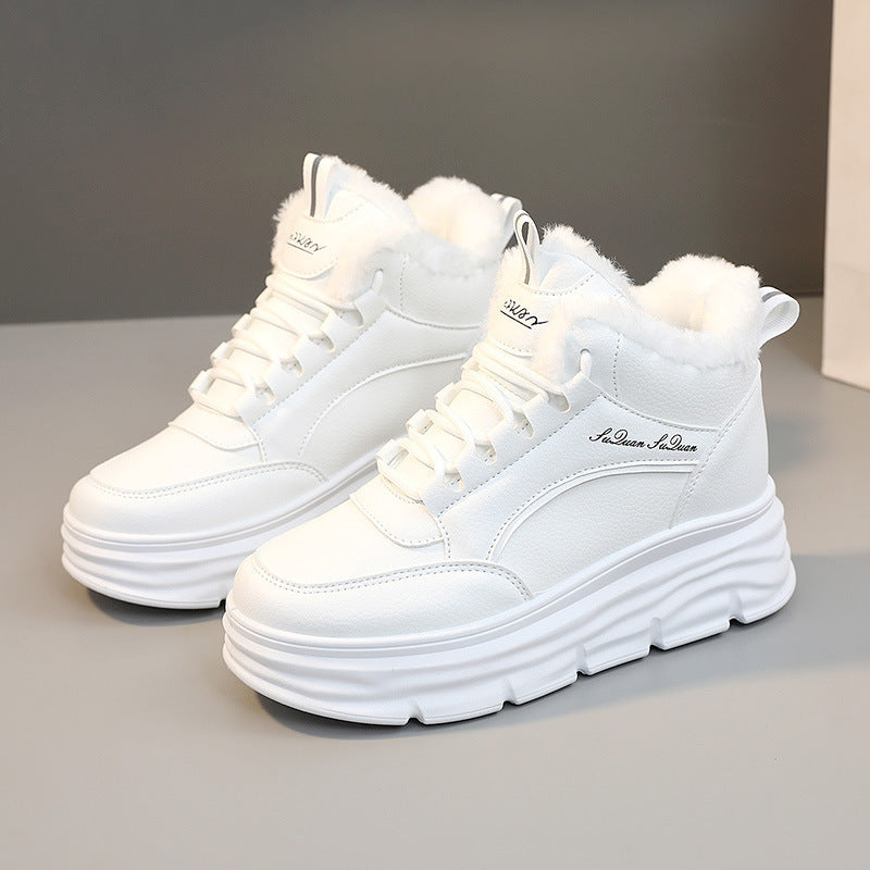 Damen High-Top Winter Sneakers mit weichem Fleece-Futter und rutschfester Sohle