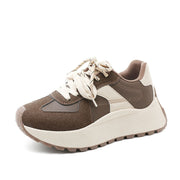 Damen Sportliche Plateau Sneakers mit atmungsaktiver Polsterung