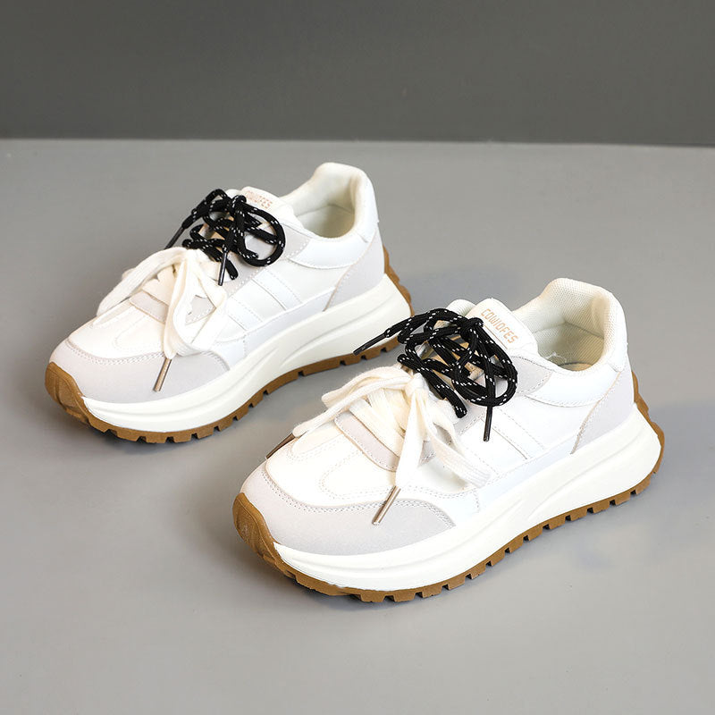 Damen Sportliche Plateau Sneakers mit atmungsaktivem Obermaterial
