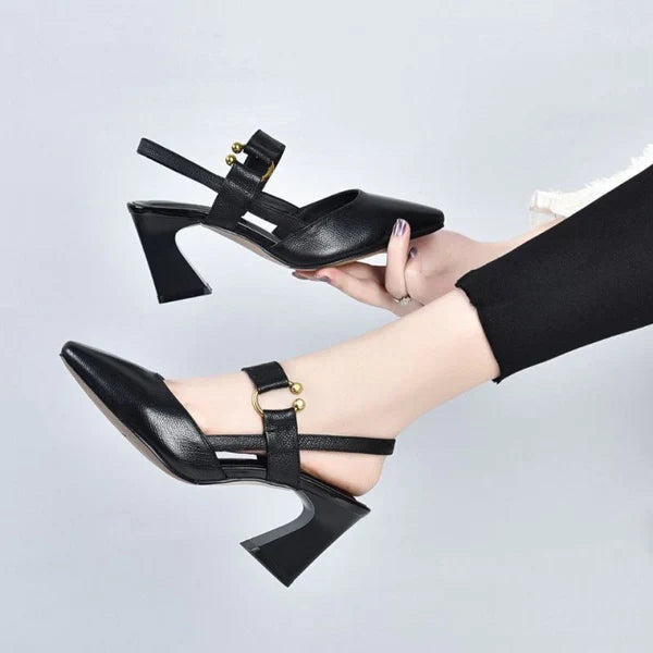 Evy - Orthopädische High Heels Sandalen | Kitten Heel mit Riemchensandalen