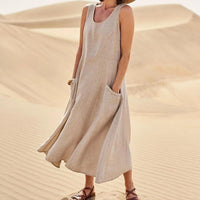 Khaki ärmellos