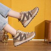 Damen Sportliche High-Top Sneakers mit kuscheligem Fleece-Futter und rutschfester Sohle