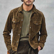 Herren Wildlederjacke mit praktischen Brusttaschen Aliams