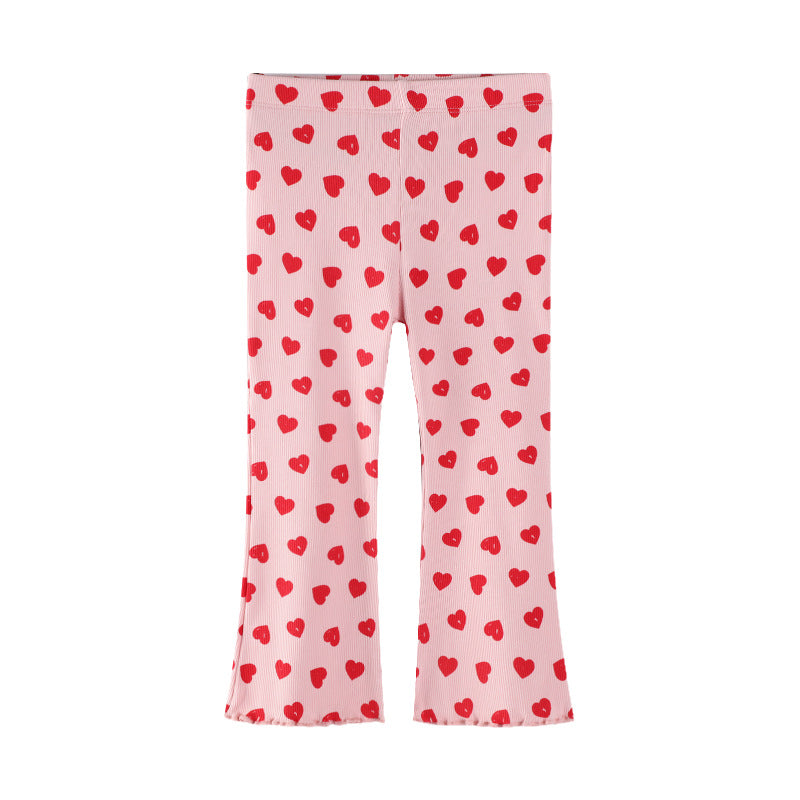Mädchen Schlagleggings mit fröhlichem Herz-Design Drune