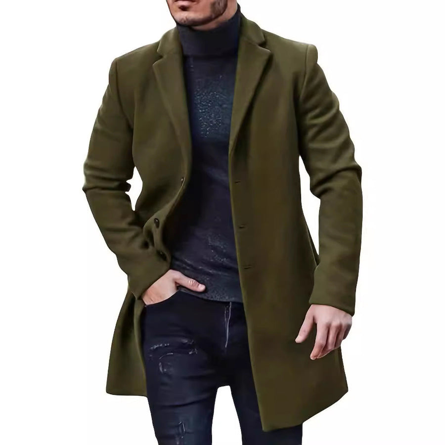 Herren eleganter Melton-Mantel Aliams