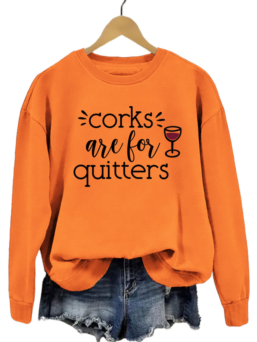 Damen Sweatshirt mit kreativem Spruch und lässigem Schnitt