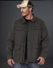 Herren lässige Wolljacke mit praktischen Brusttaschen Aliams