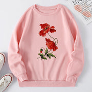 Damen Sweatshirt mit floralem Design und bequemer Passform