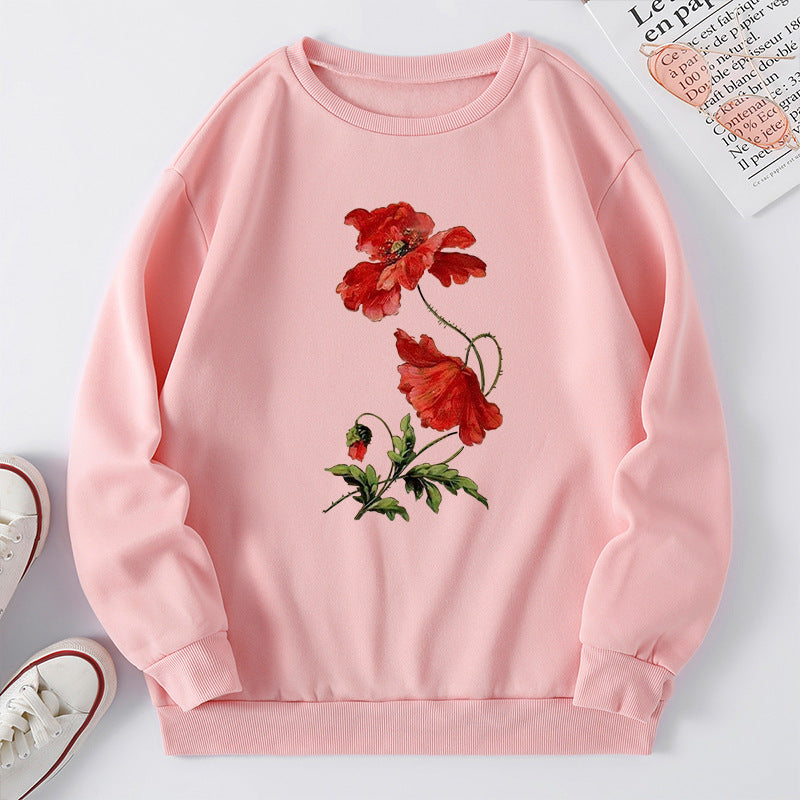 Damen Sweatshirt mit floralem Design und bequemer Passform