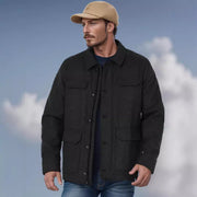 Herren lässige Wolljacke mit praktischen Brusttaschen Aliams