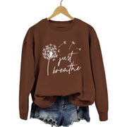 Damen Sweatshirt mit inspirierendem Pusteblumen-Motiv