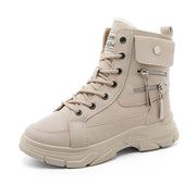 Damen High-Top Winterstiefel mit modischem Reißverschluss und dämpfender Sohle