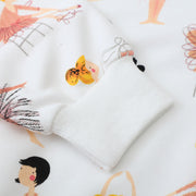 Mädchen Sweatshirt-Kleid mit verspieltem Ballettmotiv und Tüllrock Drune